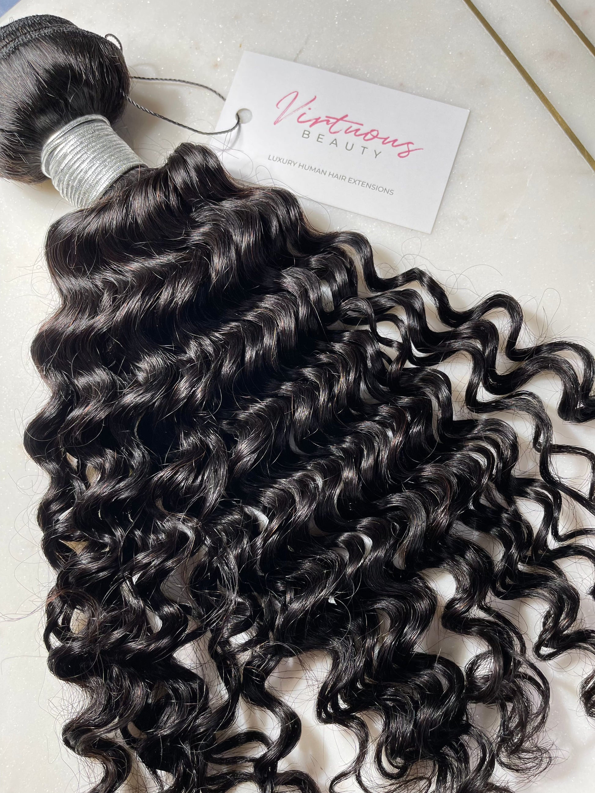Deep Wave Human Hair Extension Bundles Virtuous Beauty